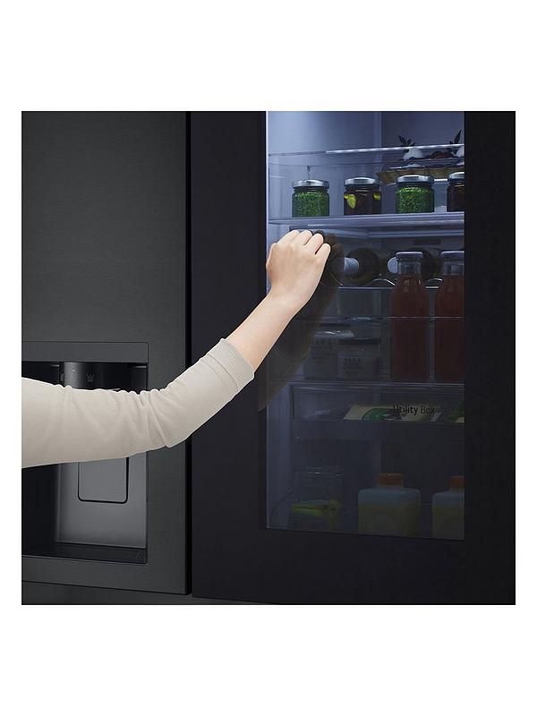 LG InstaView GSXE91EVAD 628L Smart Inverter American-Style Fridge Freezer - Black Steel - Image 3